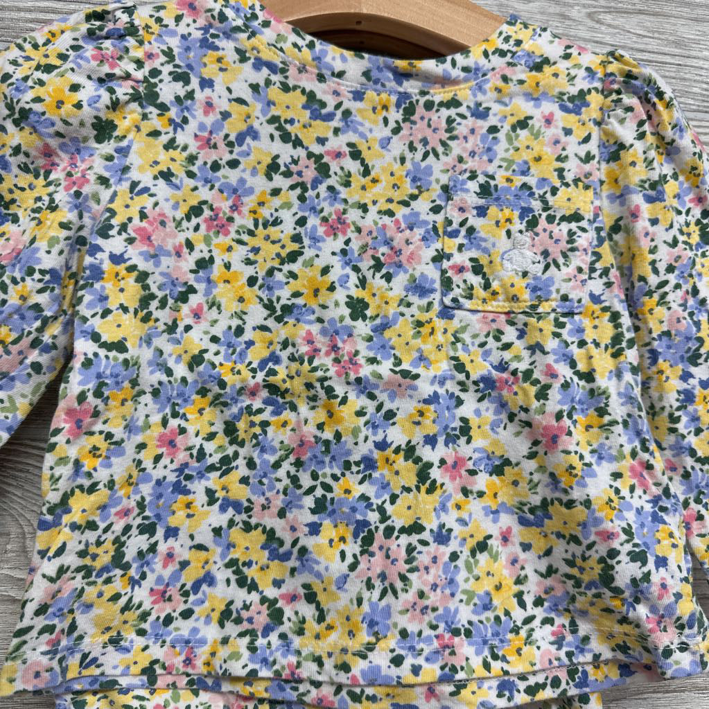 LS Shirt & Pants Flowers 18-24M