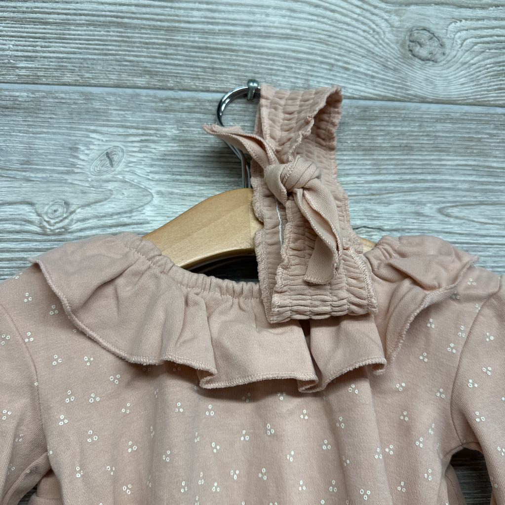 Organic Ruffle Neck Bodysuit, Pants & Headwrap 18-24M