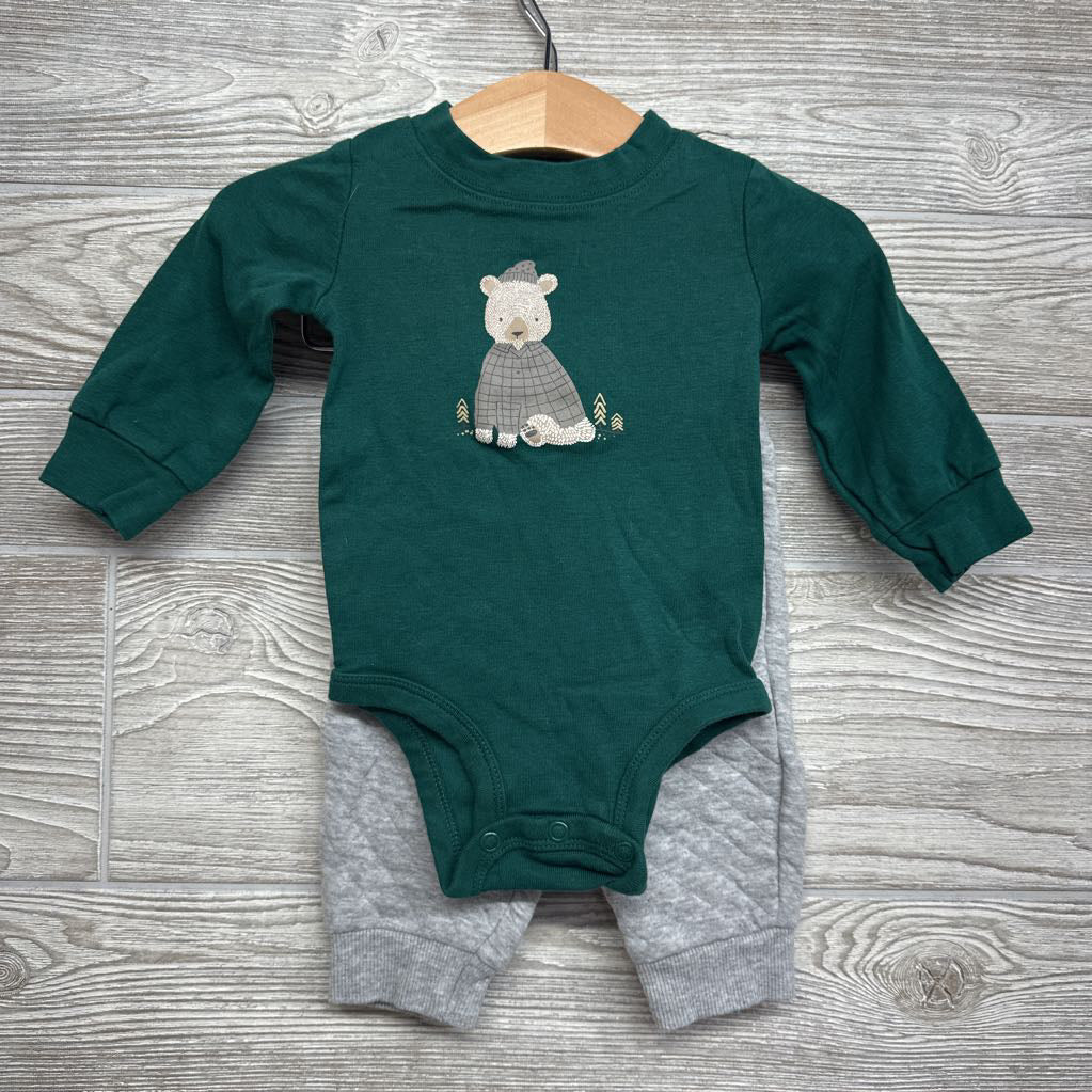 LS Shirt Bear & Pants 6M