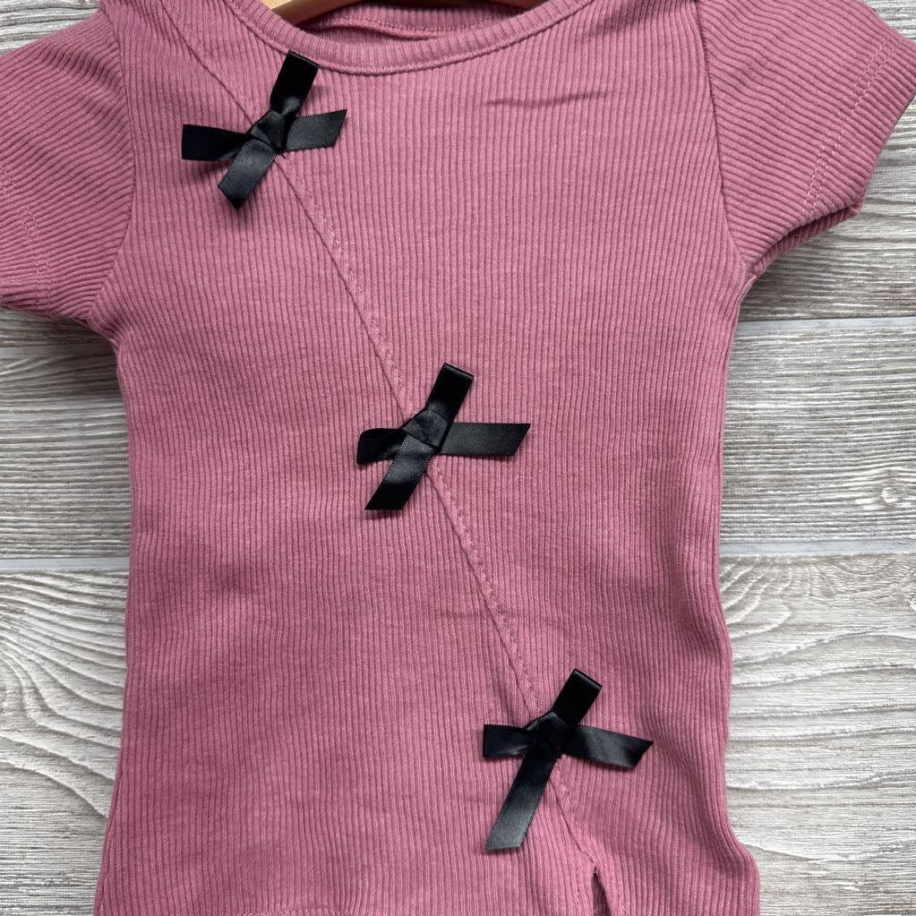 Ribbed Shirt Bows & Pants 2t