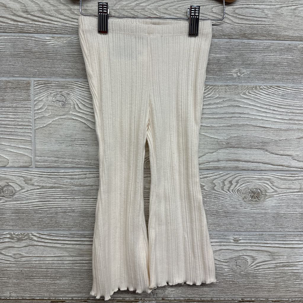 Sweater Lettuce Ribbed Flare Leggings 2t