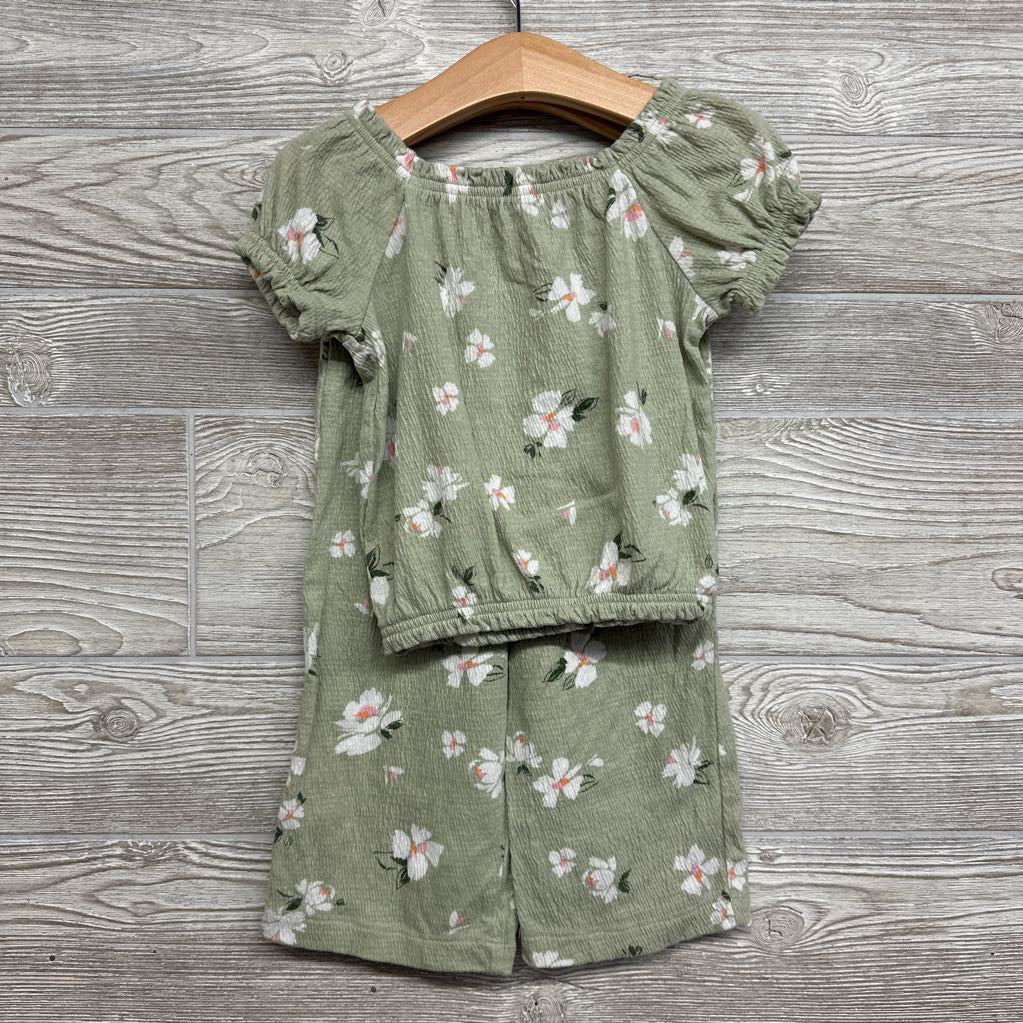 Textured Shirt & Wide Pants Flowers 24M