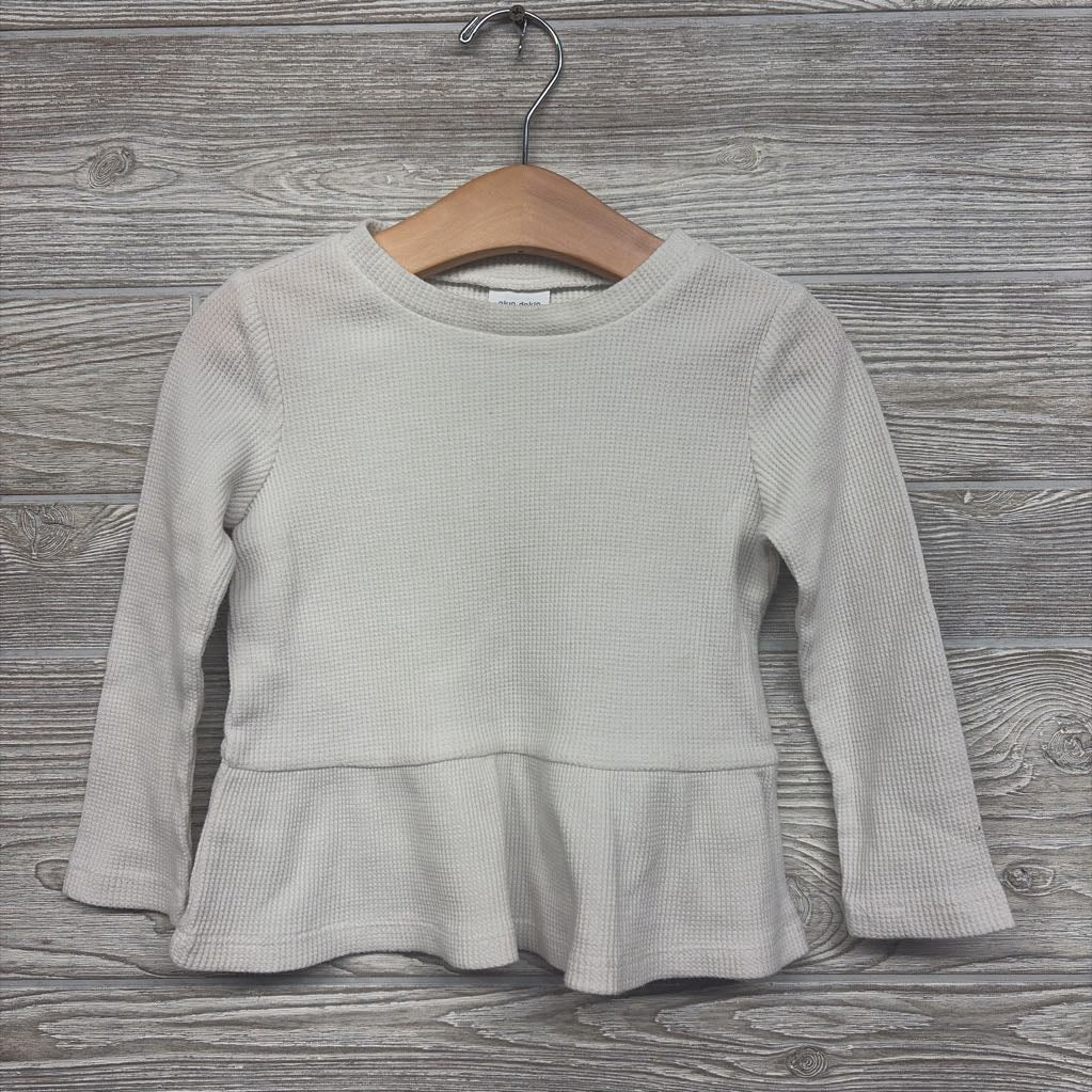 Waffle Knit Peplum Shirt 2t