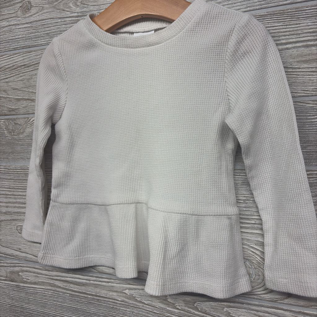 Waffle Knit Peplum Shirt 2t