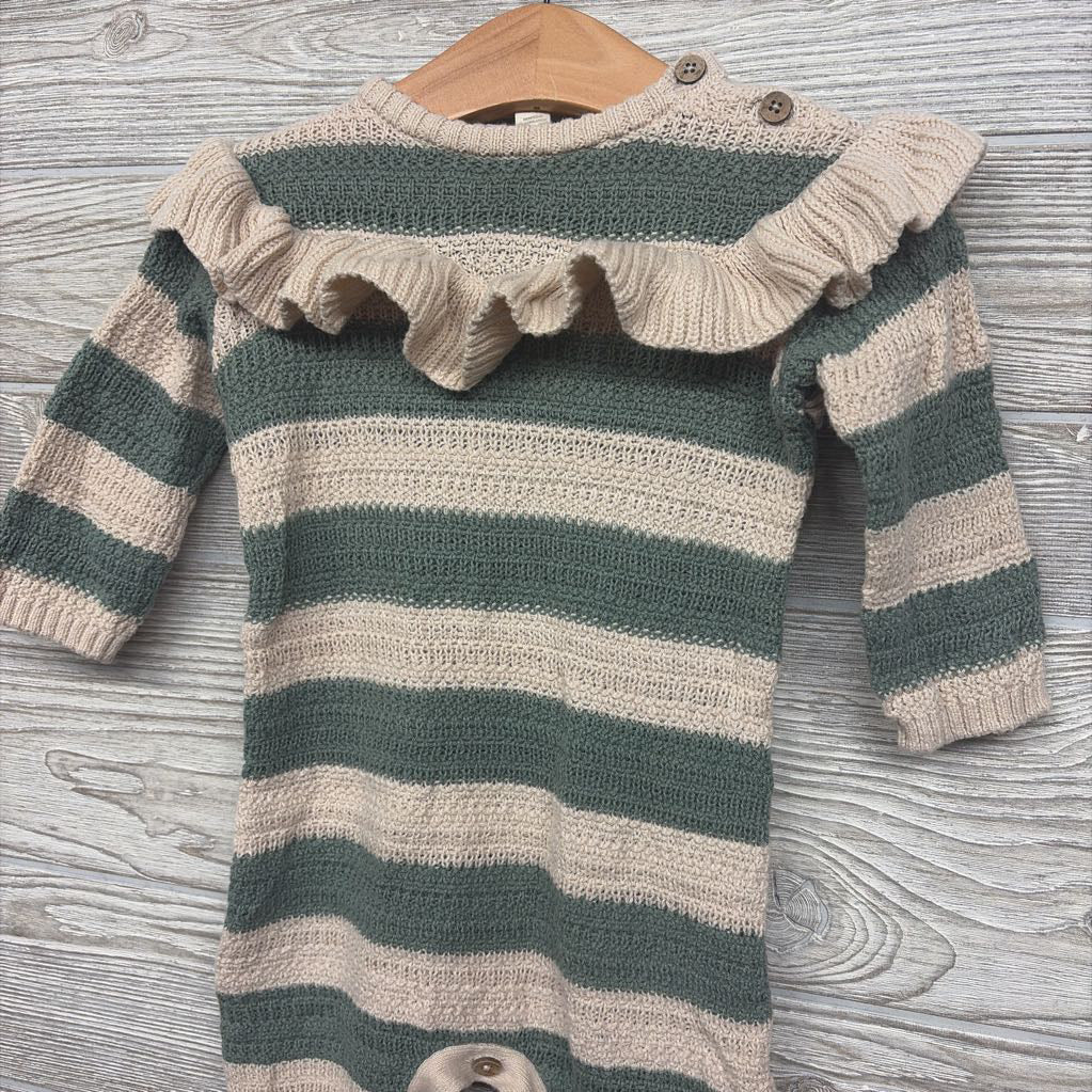 Ruffle Sweater Outfit Stripes 6-9M