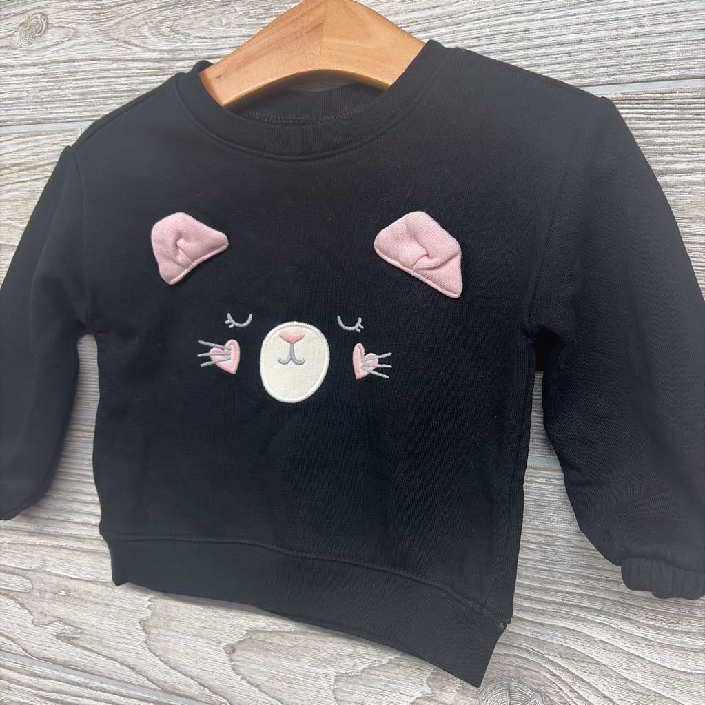 French Terry Crewneck Cat 6-12M