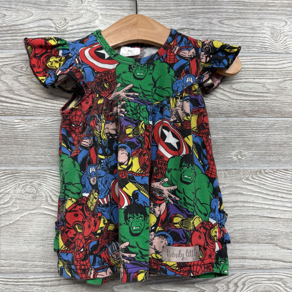 Flutter Sleeve Dress Avengers 3-6M