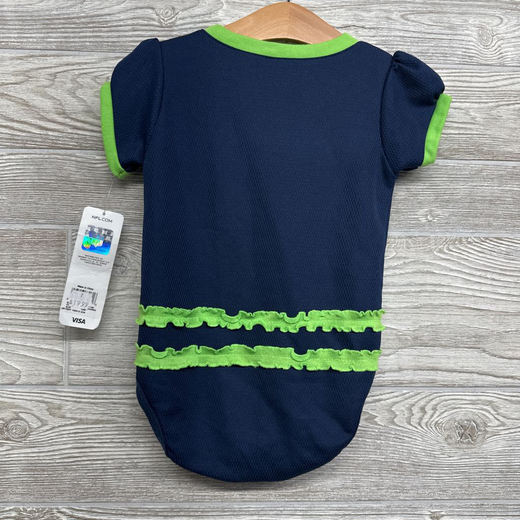 NEW Puff Sleeve Romper Seattle Seahawks 18M