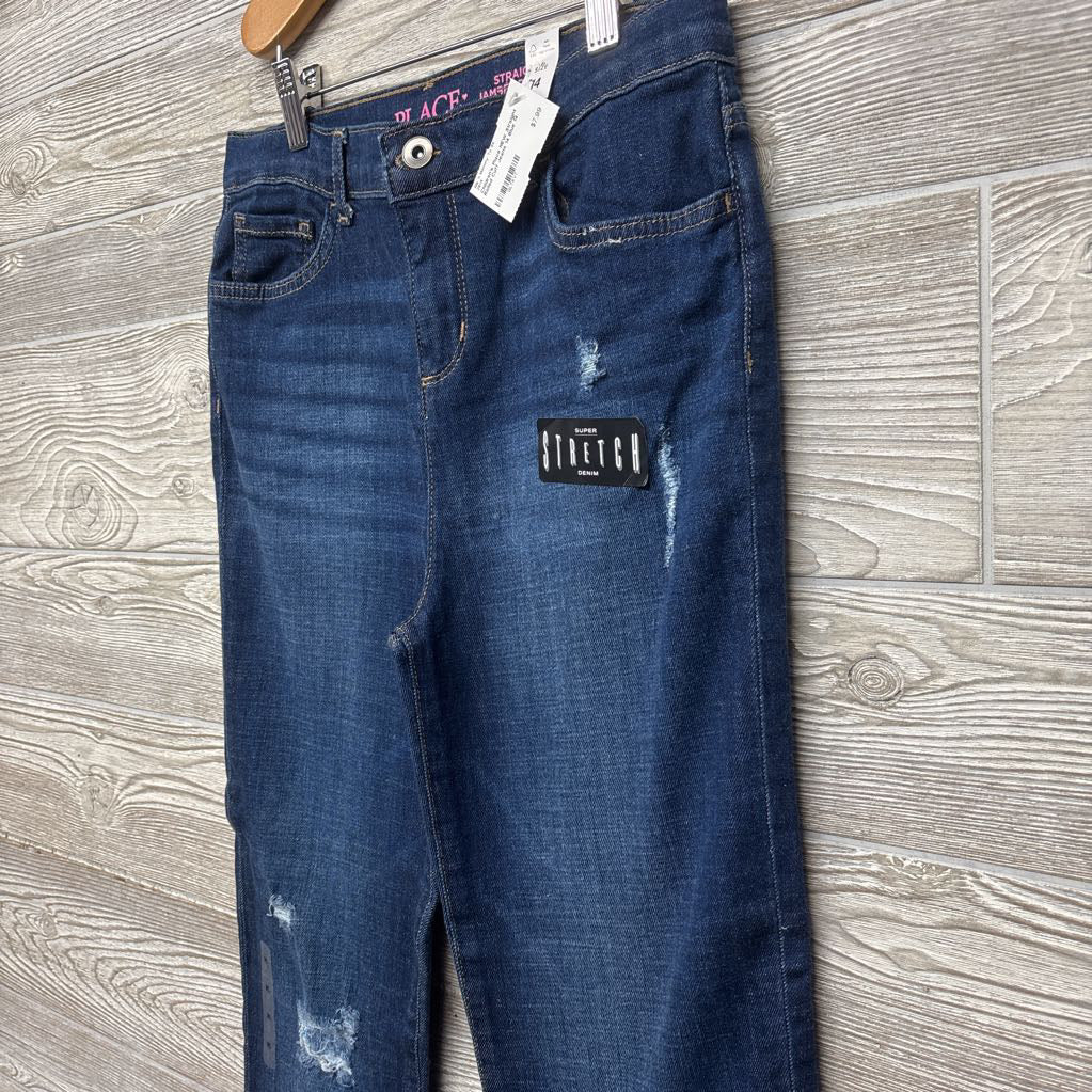 NEW Straight Rolled Cuff Jeans 14