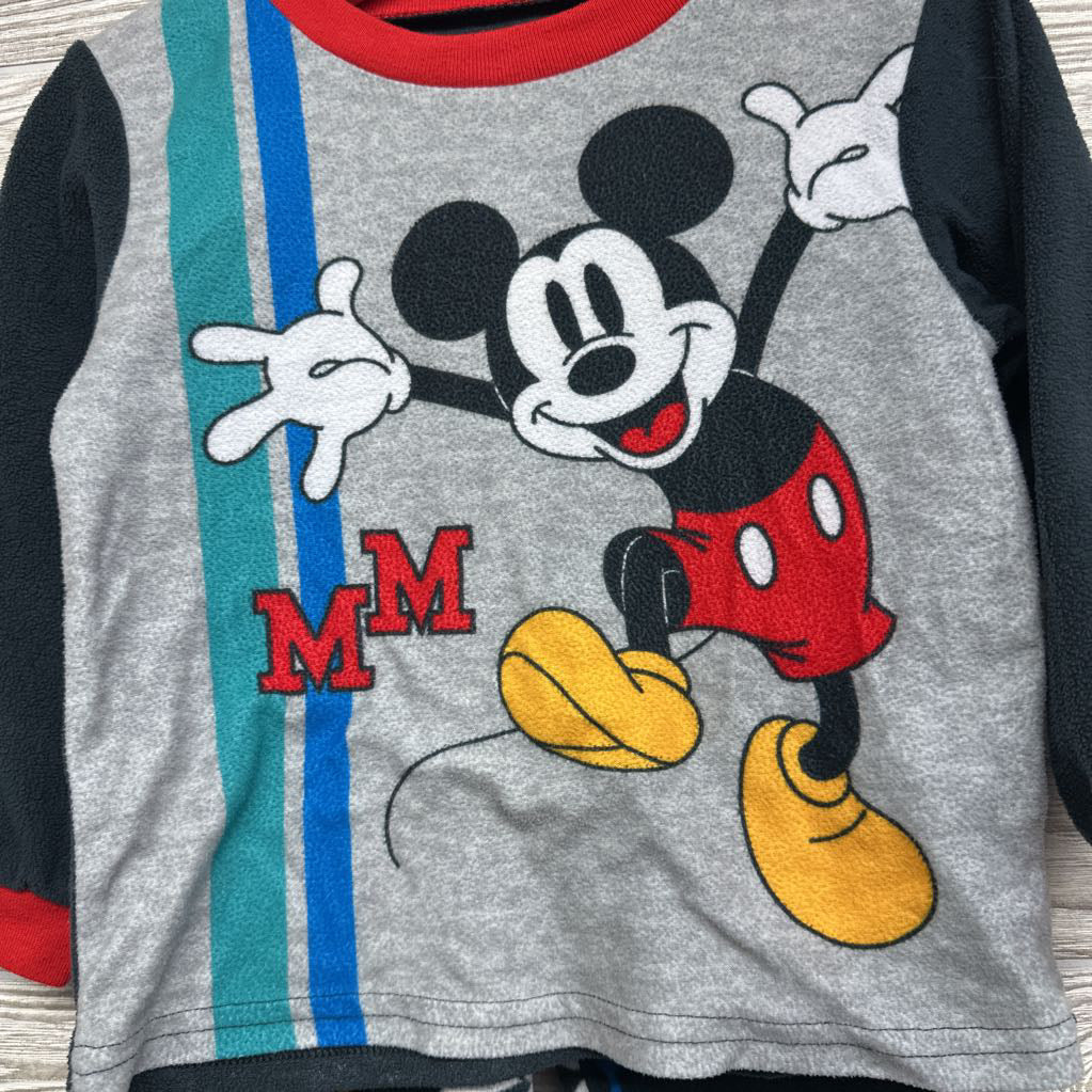 2 Pc Fleece Pj Mickey Mouse 3t