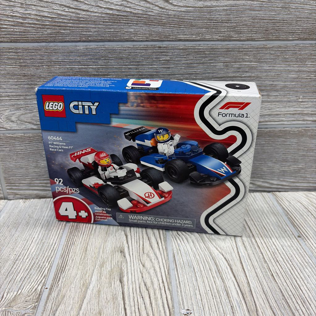 NEW #60464 F1 Williams Racing & Haas F1 Race Cars Building Set