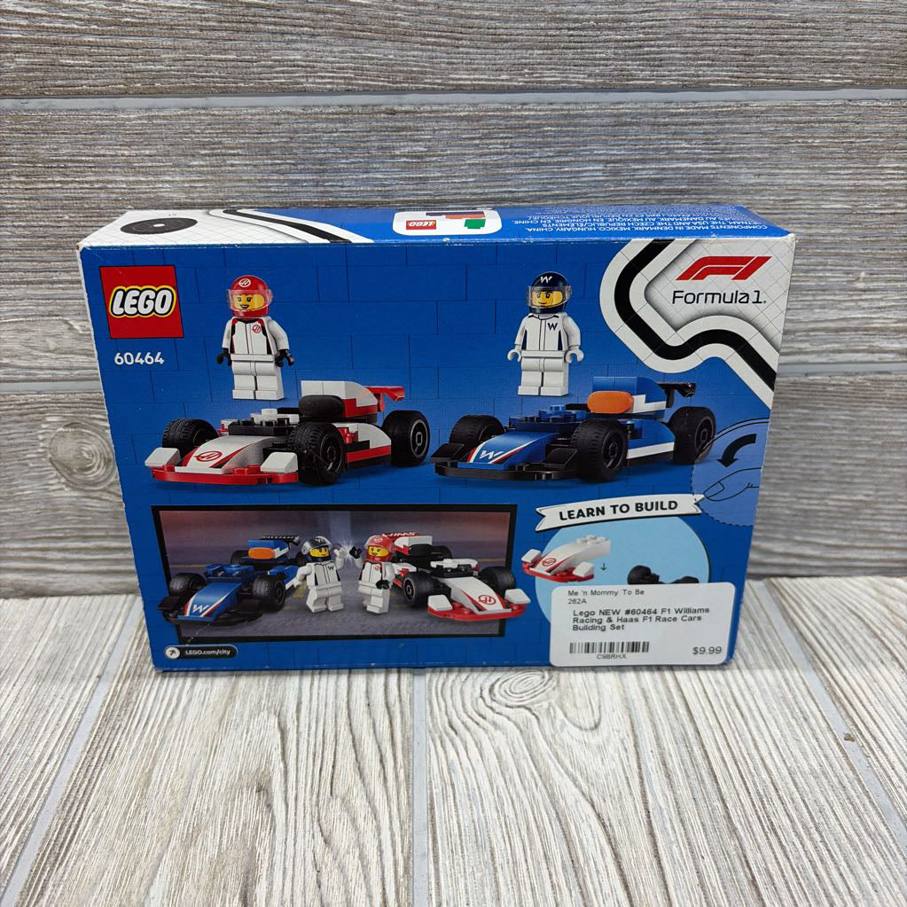 NEW #60464 F1 Williams Racing & Haas F1 Race Cars Building Set
