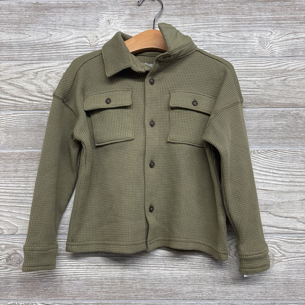 LS Waffle Knit Shirt Chest Pockets 3T
