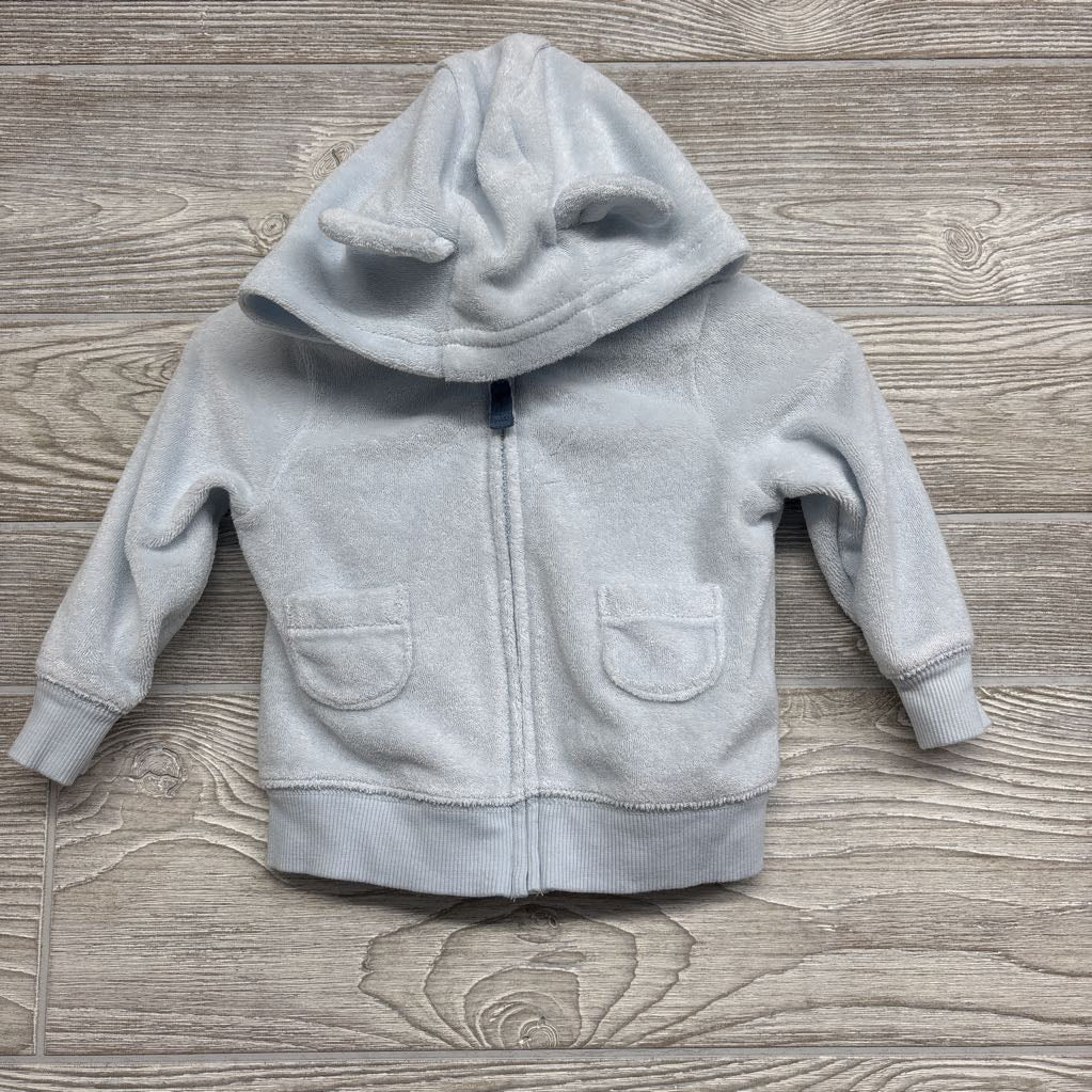 Full Zip Terry Hoodie W/ Ears 6M