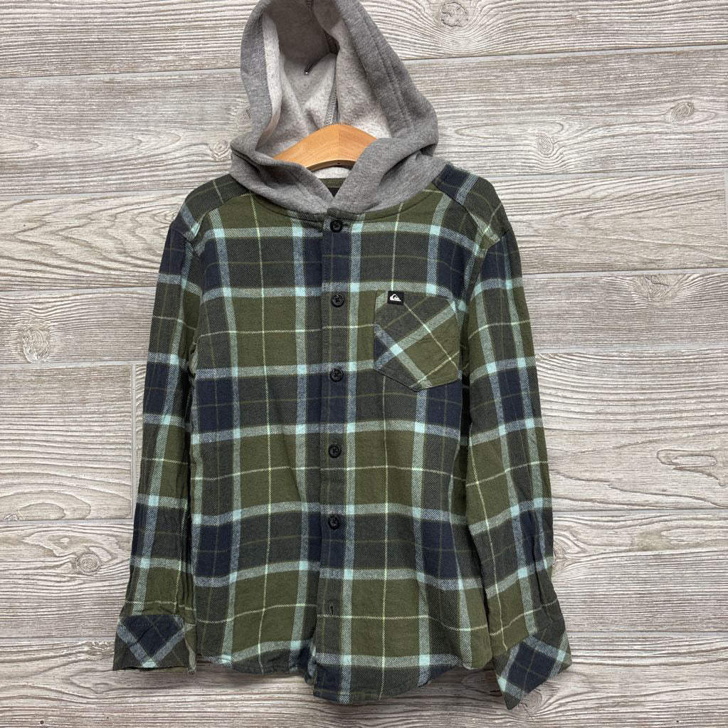 LS Plaid Button Up Shirt W/ Hood 5-6
