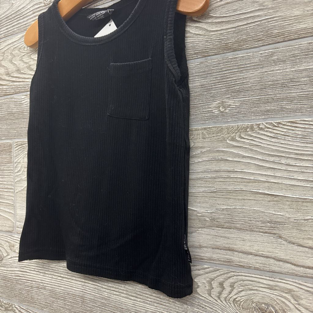 Ribbed Tank Top Chest Pocket 2T-3T