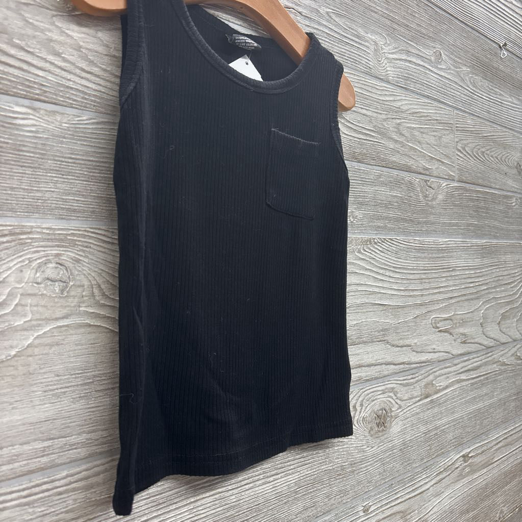 Ribbed Tank Top Chest Pocket 2T-3T
