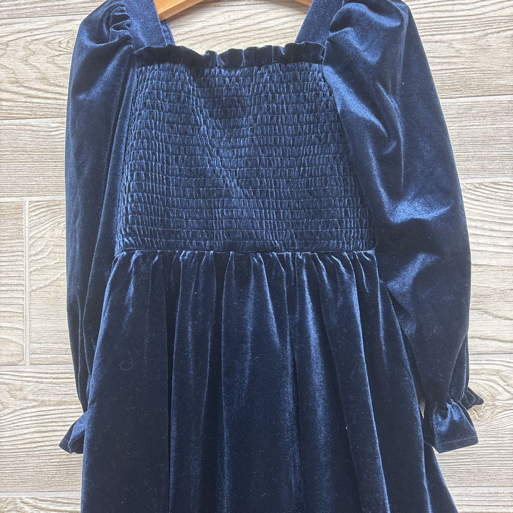 LS Velvet Smocked Dress 4-5