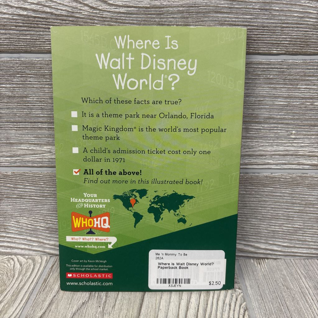 Where Is Walt Disney World? Paperback Book