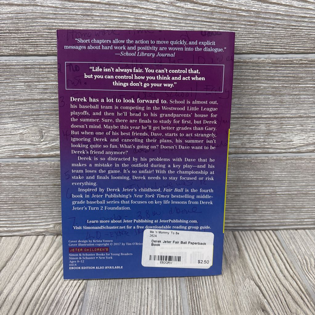 Derek Jeter Fair Ball Paperback Book