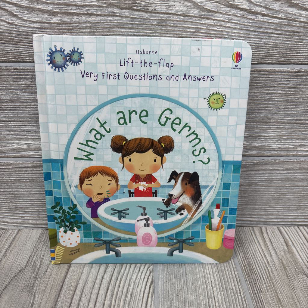 Usborne Lift-The-Flap Very First Questions And Answers What Are Germs? Board Book