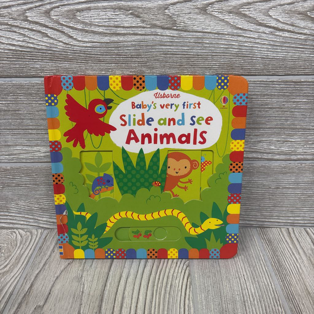 Usborne Baby's First Slide And See Animals Board Book