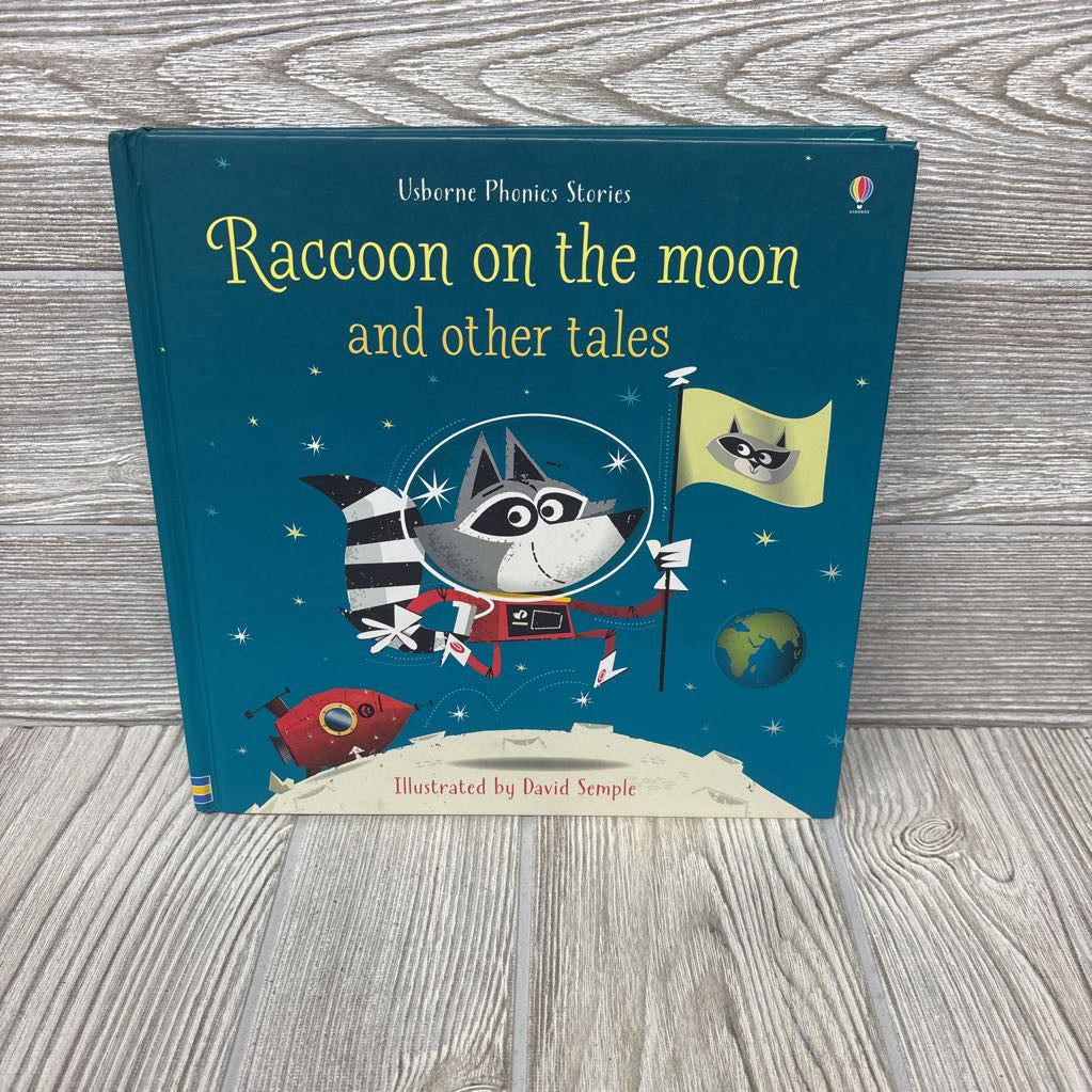 Usborne Phonics Stories Raccoon On The Moon And Other Tales Hardcover Book
