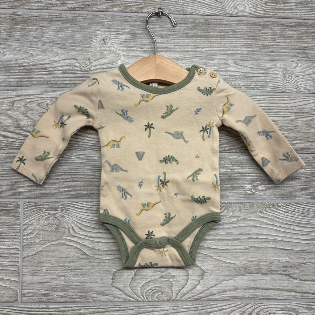 3 Pk LS Bodysuits Daddy & Me, Stripes & Dinosaurs 0-3M
