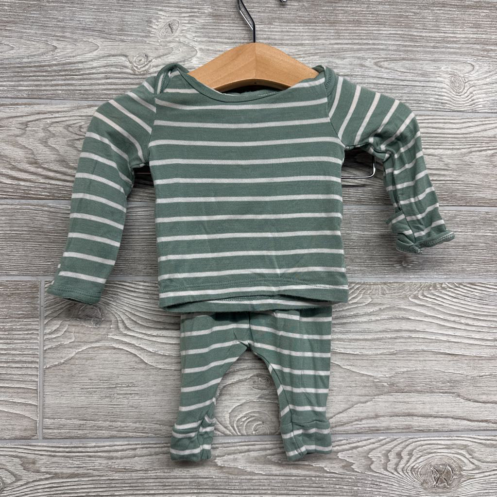 LS Bamboo Shirt & Pants Stripes NB