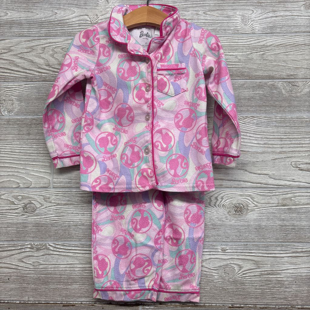 2 Pc LS Button Up Pjs Chest Pocket 3T *