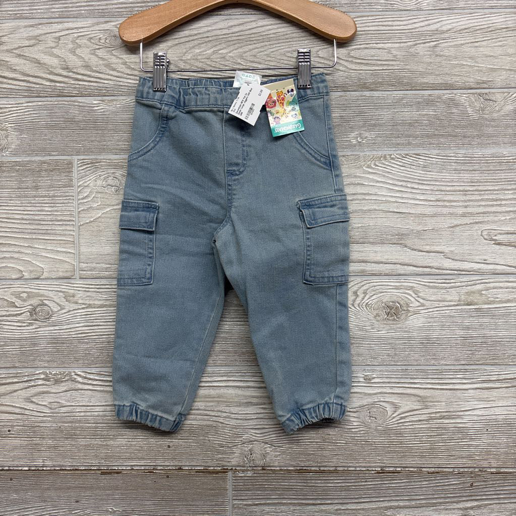 NEW Pull On Denim Cargo Joggers 24M
