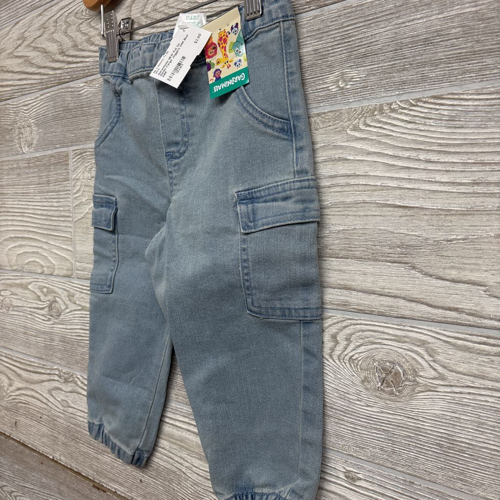 NEW Pull On Denim Cargo Joggers 24M