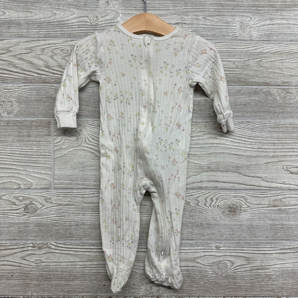 Ribbed Sleeper Flowers 6-9M