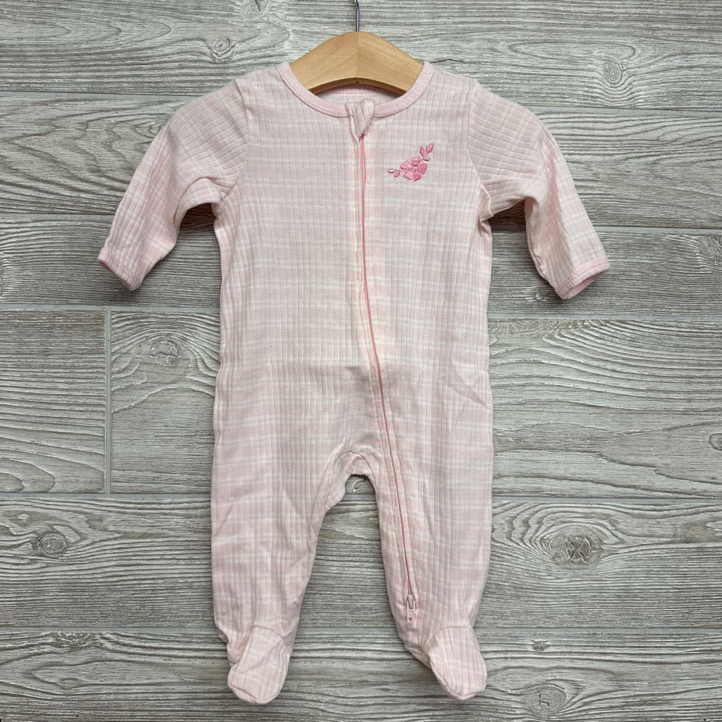 Ribbed Sleeper Stripes Flower 3M