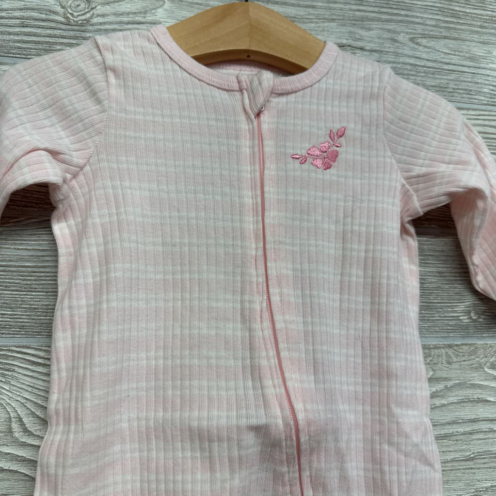 Ribbed Sleeper Stripes Flower 3M