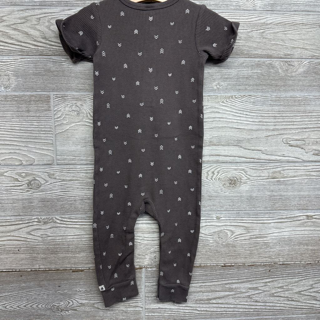 Waffle Knit Henley Outfit Arrows 24M