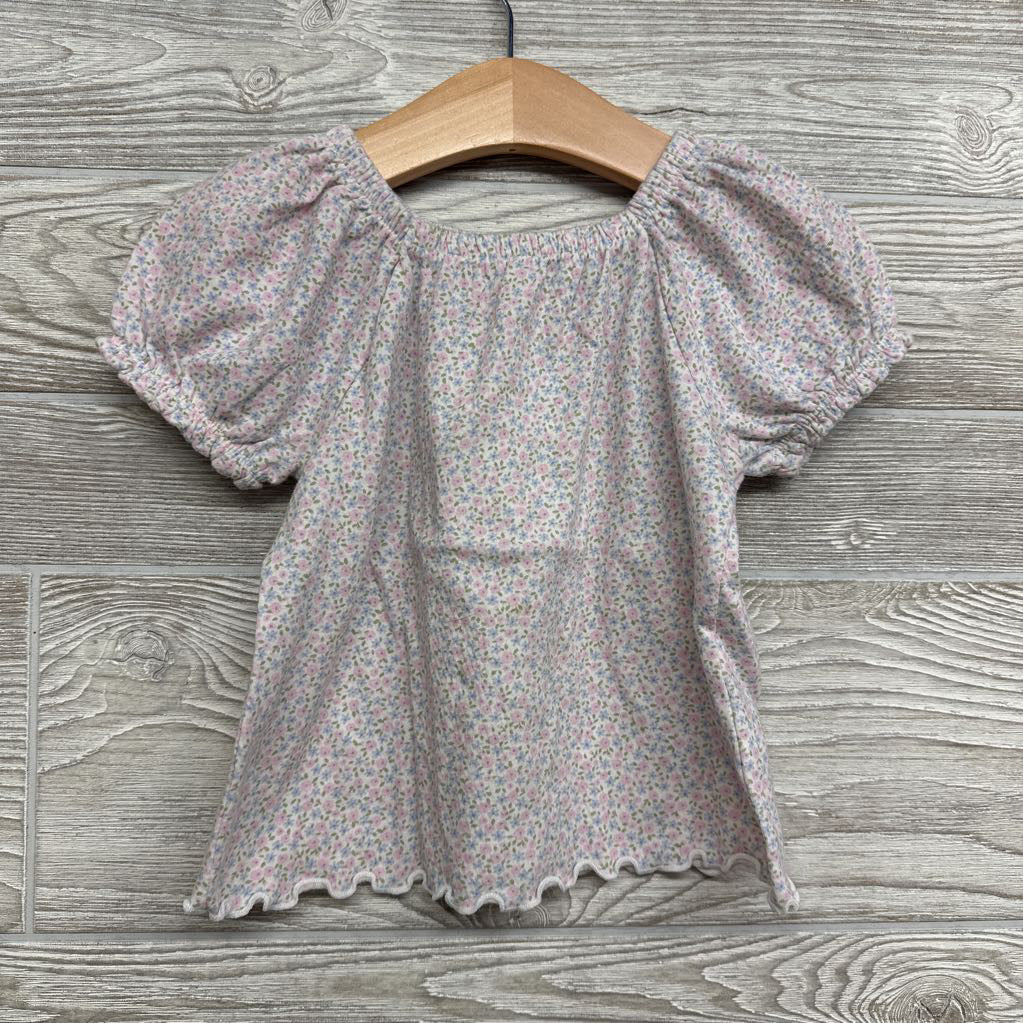Puff Sleeve Shirt Flowers 3T