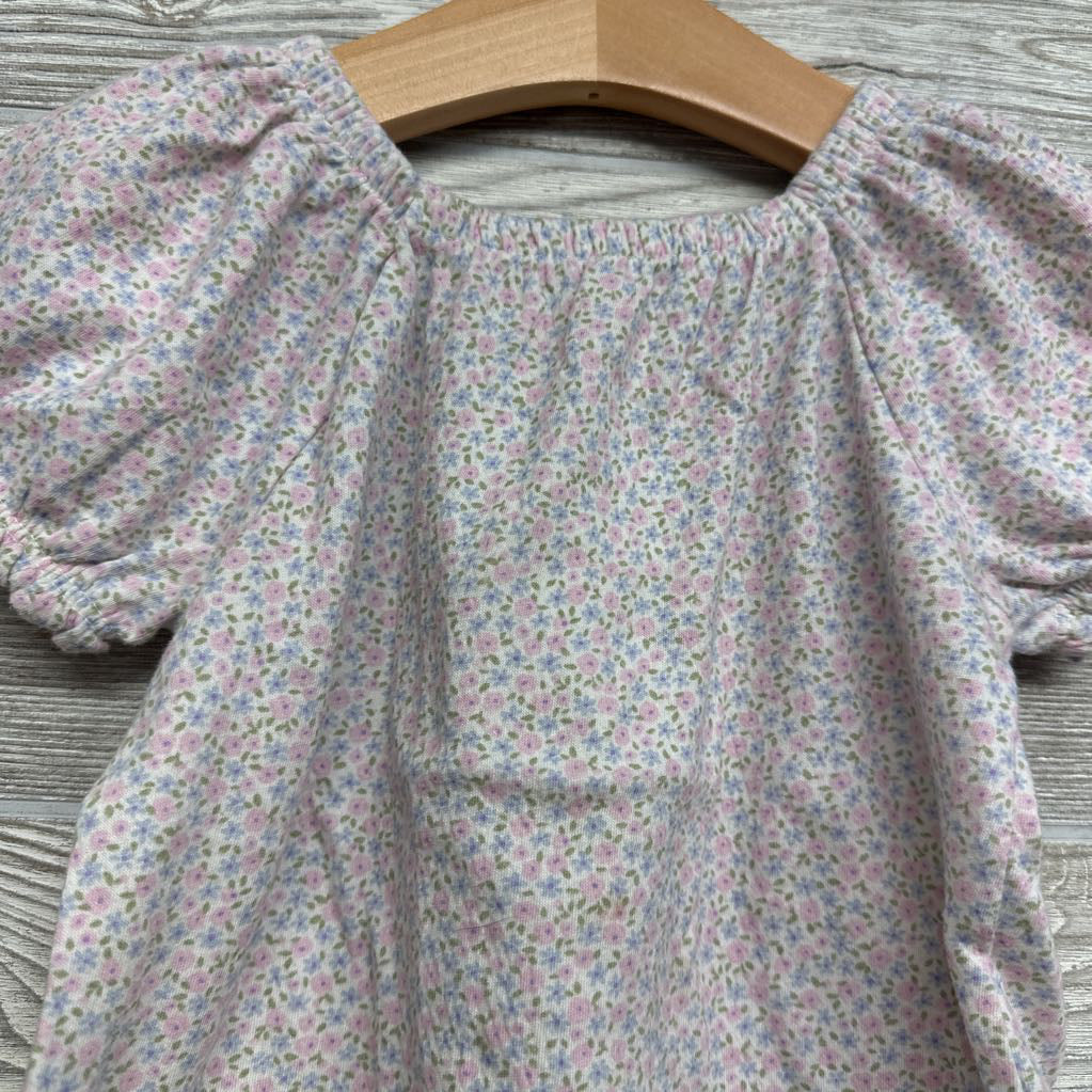 Puff Sleeve Shirt Flowers 3T