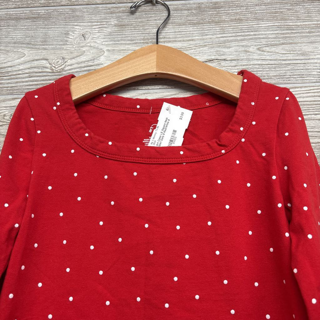 LS Square Neck Shirt Dots 8