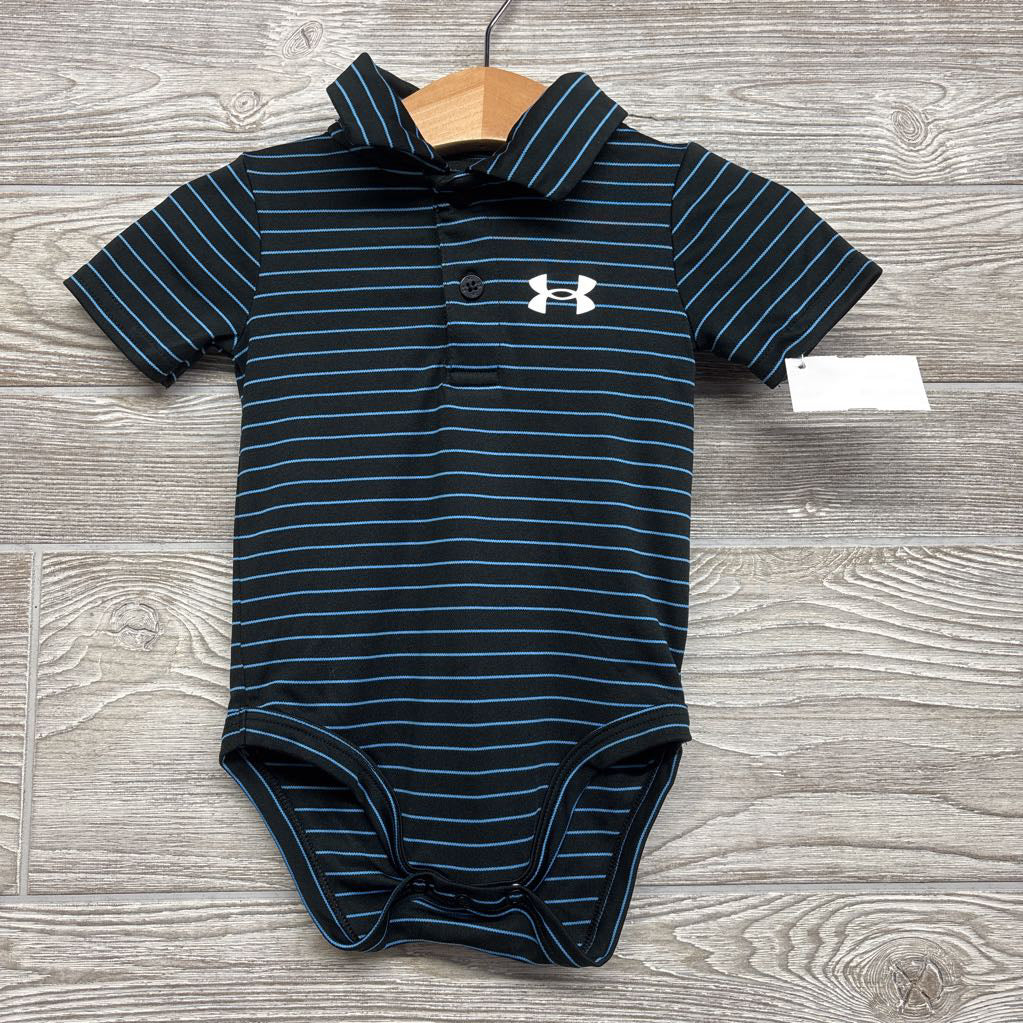 Active Henley Polo Bodysuit Stripes 12M