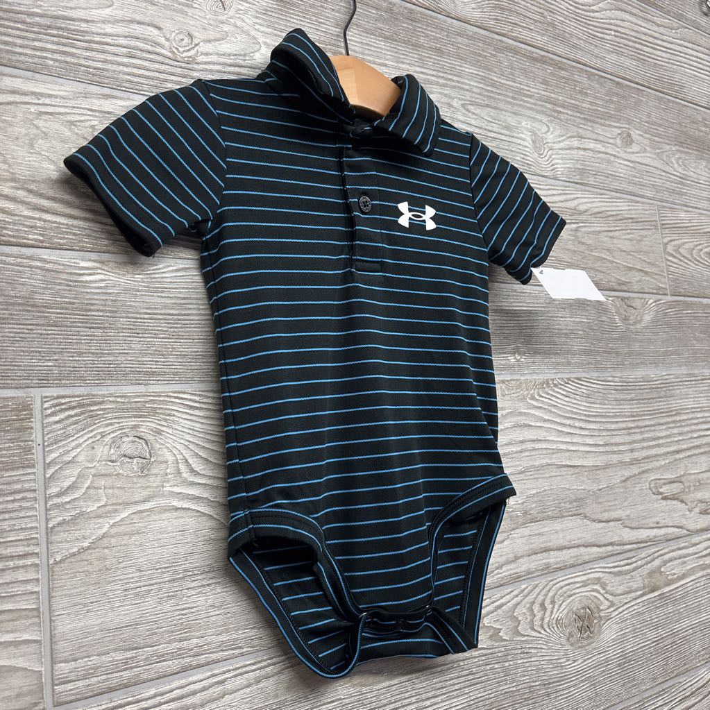 Active Henley Polo Bodysuit Stripes 12M