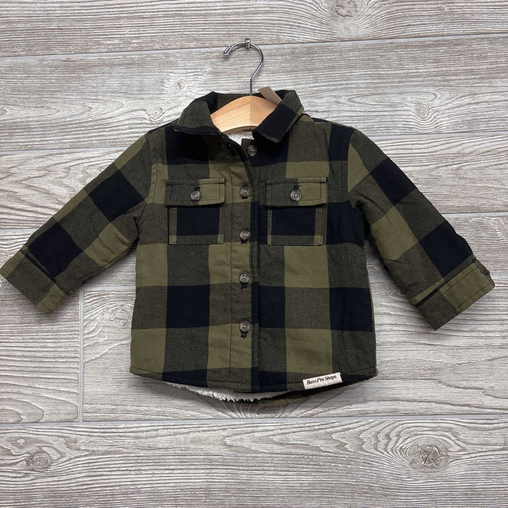Plaid Lined Flannel Shacket 12M