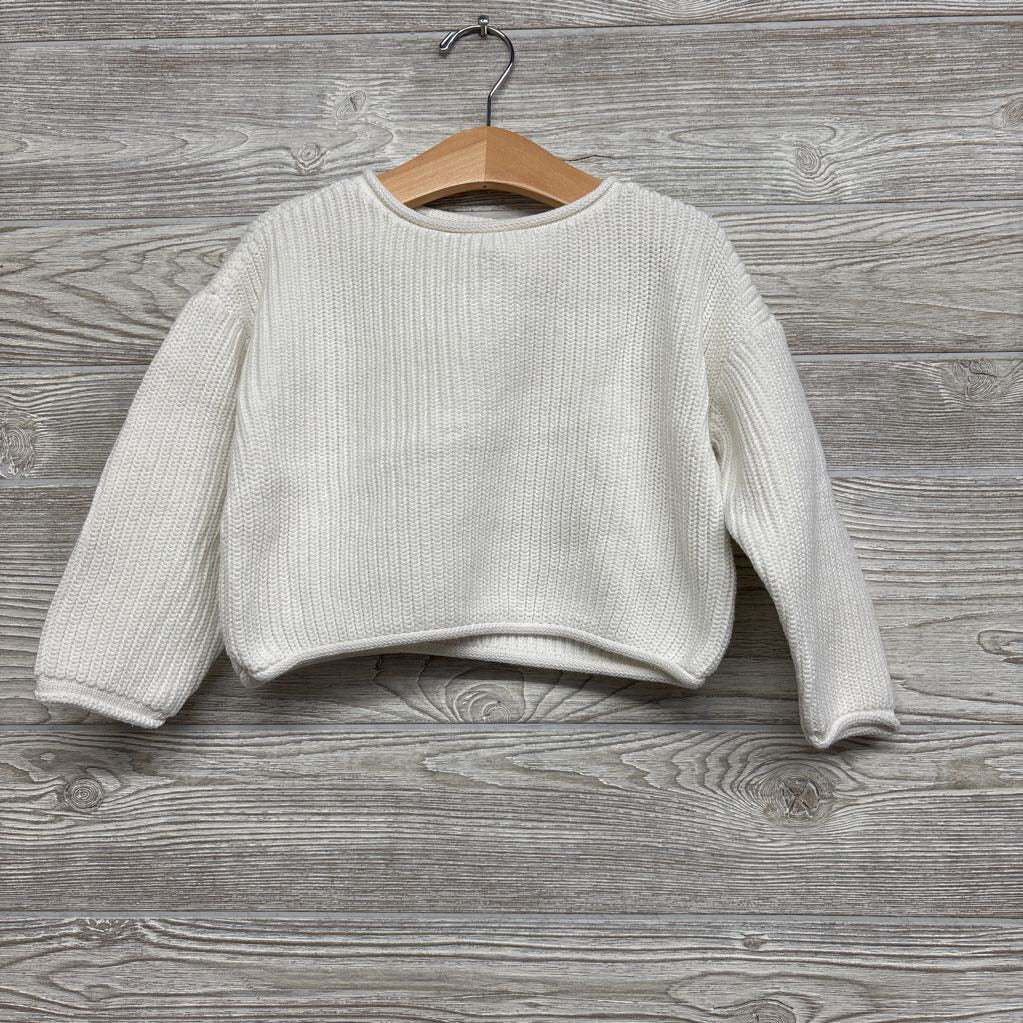 Chunky Knit Sweater Raw Trim 6
