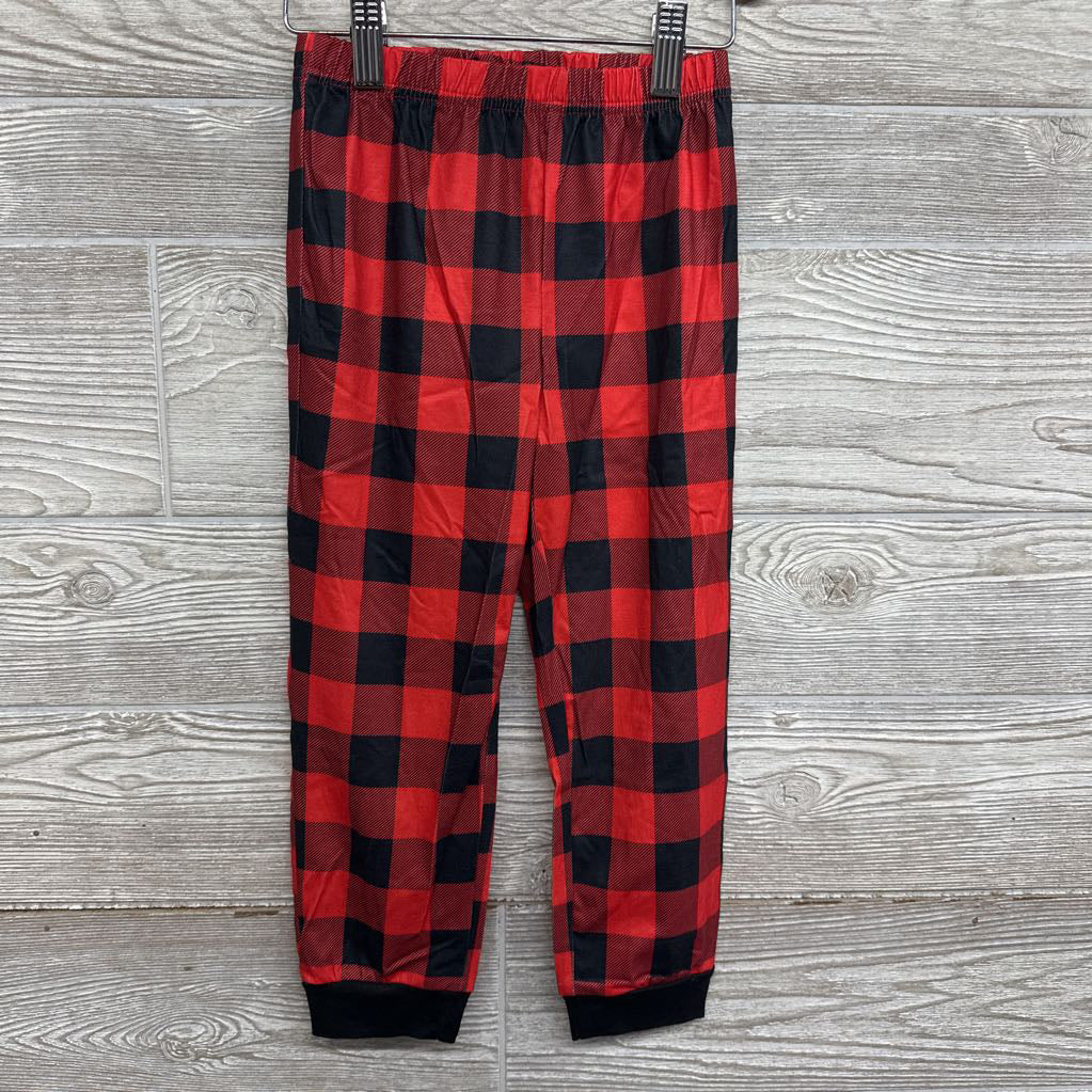 NEW 2 Pc LS PJs Ho Ho Ho Reindeer Buffalo Plaid 3-4