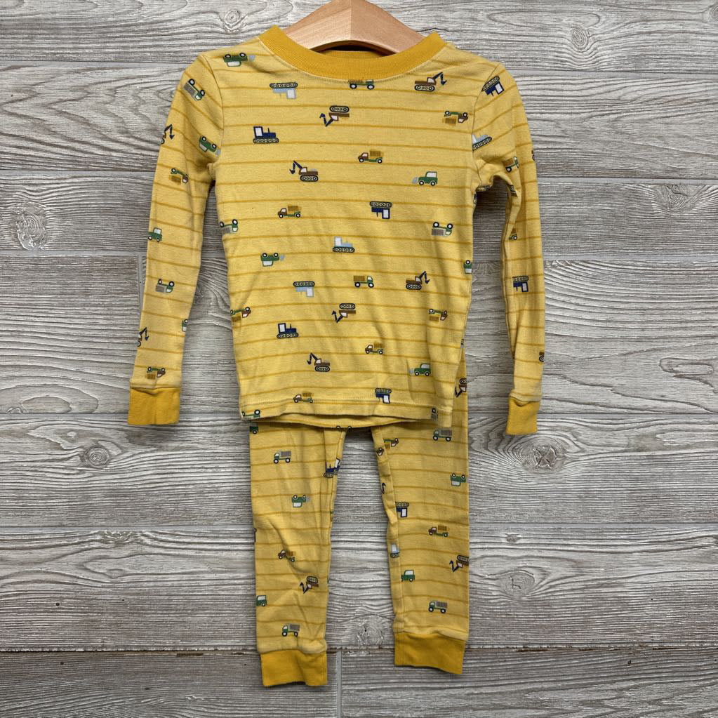2 Pc LS PJs Stripes Construction Vehicles 4T