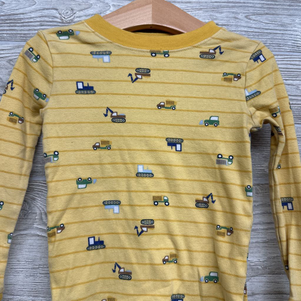 2 Pc LS PJs Stripes Construction Vehicles 4T