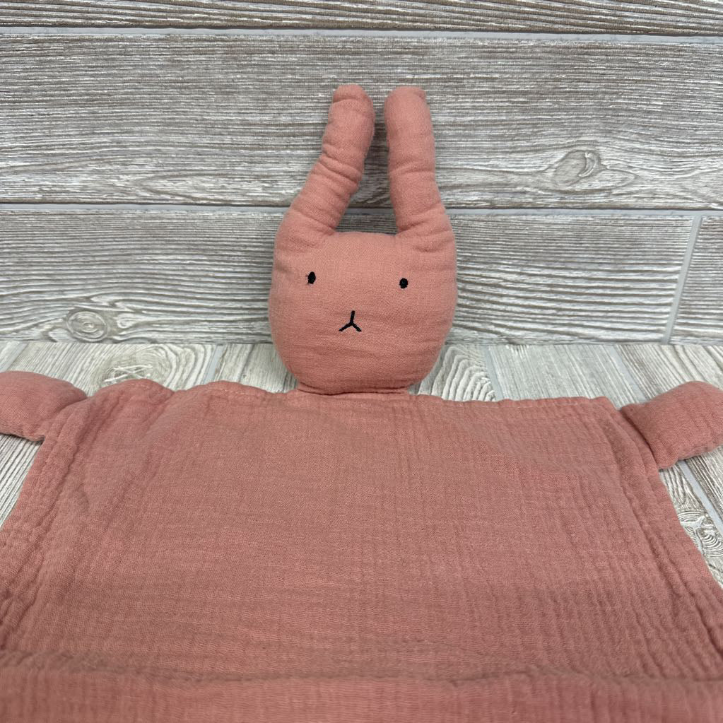 Organic Cotton Muslin Bunny Lovey Security Blanket