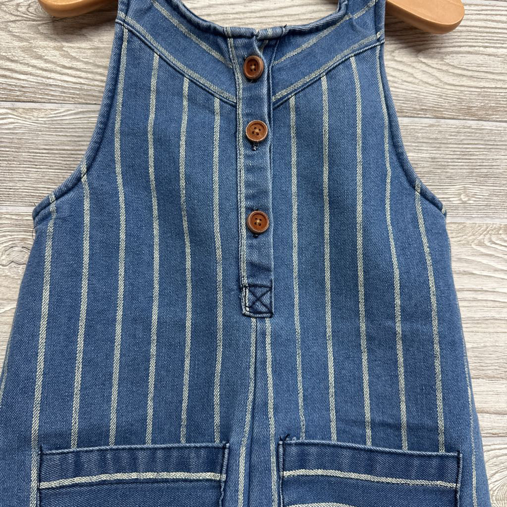 Denim Jumper Romper Stripes 4t