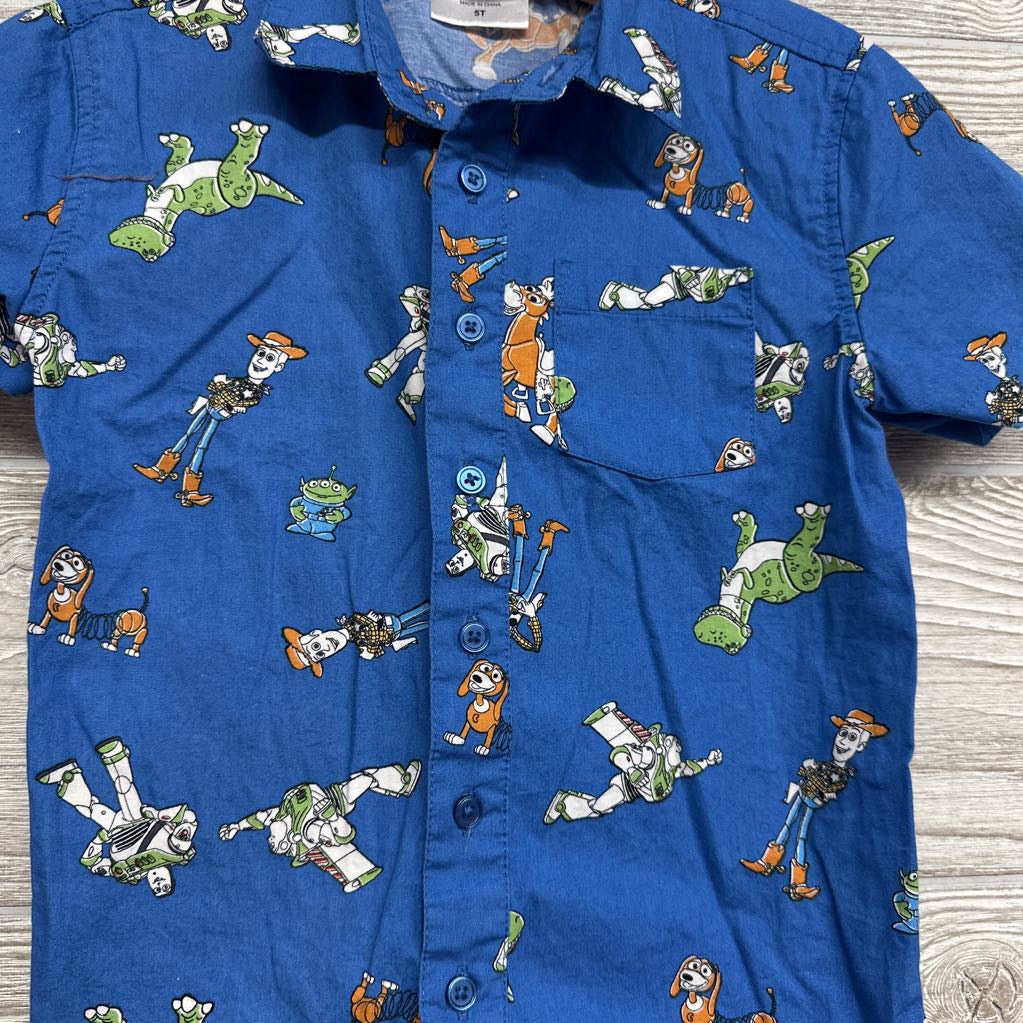 SS Button Up Shirt Chacters 5t