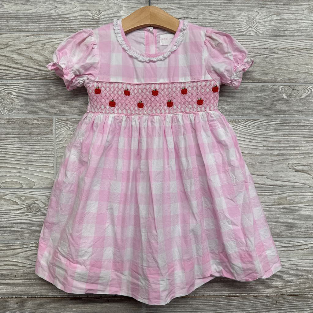 Gingham Smocked Apple Dress 5